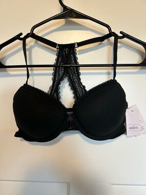 Auden Black Lace Racerback Bra with Molded Cups